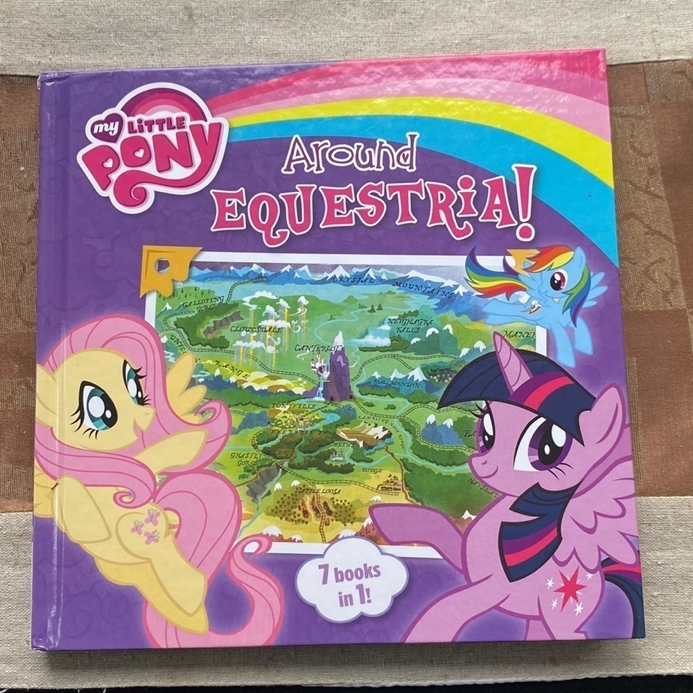 MLP My Little Pony AROUND EQUESTRIA!  Olivia London Children Hardcover Book Fan